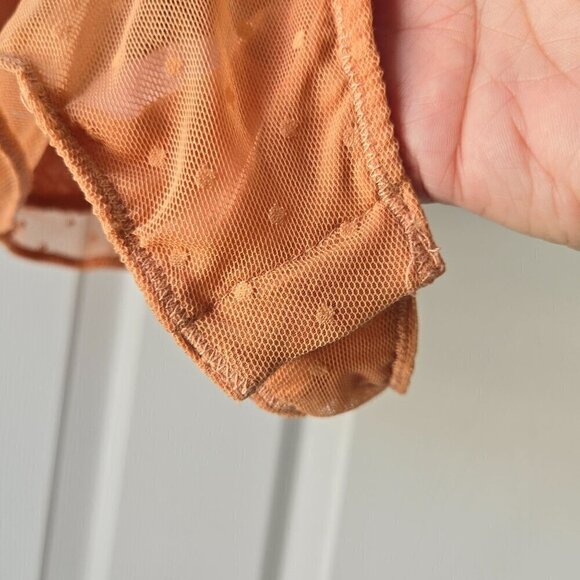 Free People Intimately Free NWT Peach Linen One Shoulder Bodysuit Size XS - Picture 4 of 8